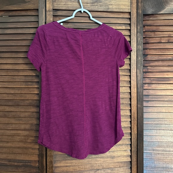 Banana Republic Women's Short Sleeve Top - Plum - Picture 2 of 3